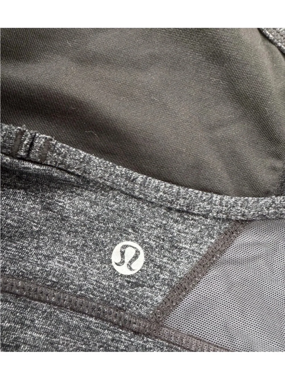 Lululemon Flow Y Bra Heathered Black Y-Back Yoga Sports Bra